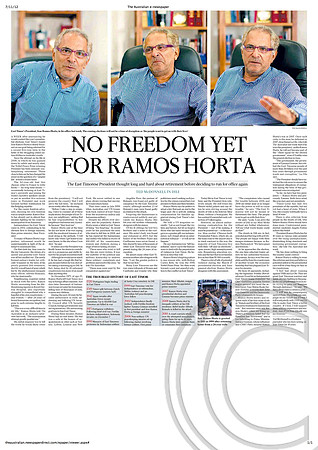 Ramos Horta - The Australian - Words & Pictures