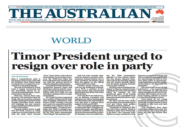 TMR Urged to Resign - The Australian