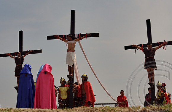 Good Friday Easter crucifixion re-enactment in the Philippines